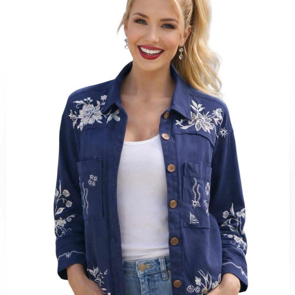 Johnny Was Maree heavily embroidered lightweight jacket NWT RARE